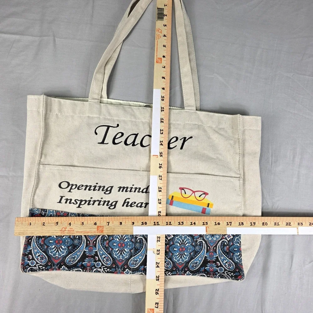 Teacher Canvas Tote Bag 